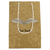 Beige Wings Gift Bag Medium Cadeauzakje (Achterkant)