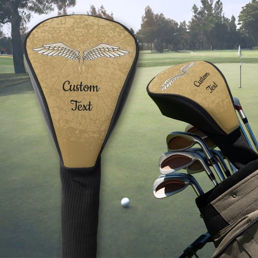 Beige Wings Golf Head Hoesje Golfheadcover