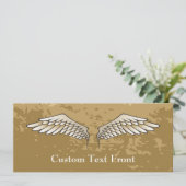 Beige wings kaart (Staand voorkant)
