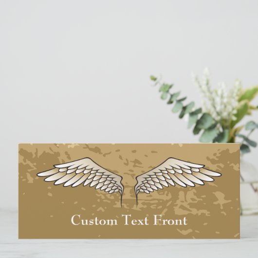 Beige wings kaart (Staand voorkant)