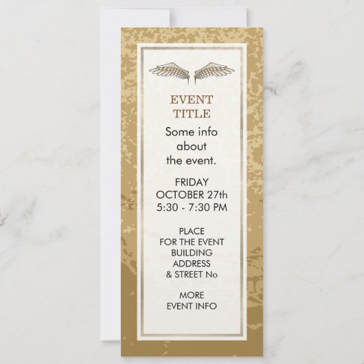 Beige wings kaart (Achterkant)