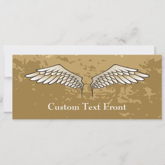 Beige wings kaart (Voorkant)