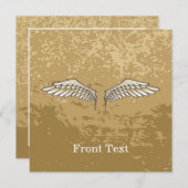 Beige wings kaart (Voorkant / Achterkant)