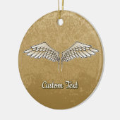 Beige Wings-keramisch siermiddel Keramisch Ornament (Links)