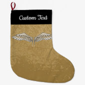 Beige Wings Kerstsok (Voorkant)