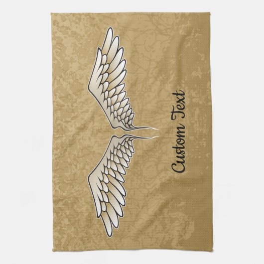Beige Wings Kitchen Towel Theedoek (Verticaal)