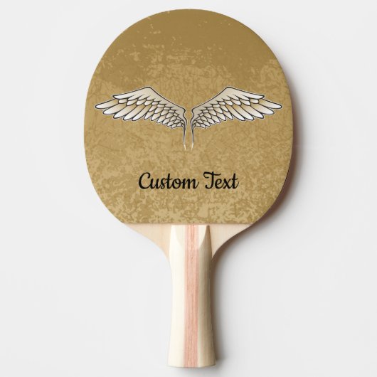 Beige Wings Ping Pong Paddle Tafeltennisbatje (Voorkant)