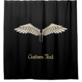 Beige Wings Shower Curtain Douchegordijn (Voorkant)