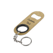 Beige Wings Sleutelhanger Bottle Open Mini Flessenopener (Achterkant Gekanteld)