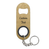 Beige Wings Sleutelhanger Bottle Open Mini Flessenopener (Achterkant)
