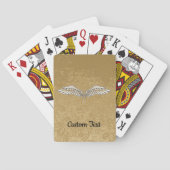 Beige Wings-speelkaarten Pokerkaarten (Achterkant)