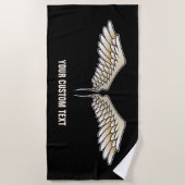 Beige wings strandlaken (Voorkant)