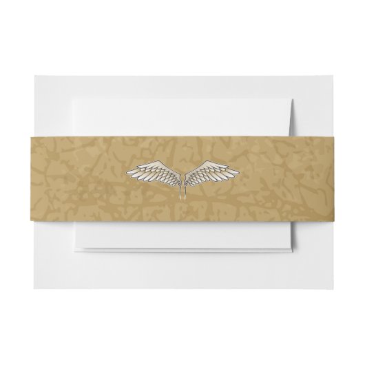 Beige wings uitnodigingen wikkel (Voorkant Voorbeeld)