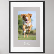 Beige Wit Custom Pet Framed Art