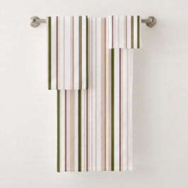 Beige wit Groen neutrale badkamer kuststijl Bad Handdoek