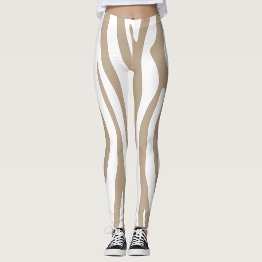 beige wit leggings (Voorkant)