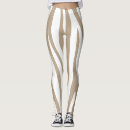 beige wit leggings