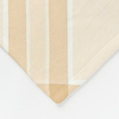 Beige Wit Schuin Geruit Printontwerp Fleece Deken (Hoek)