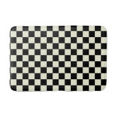 Beige with Black Square Pattern Badmat (Voorkant)