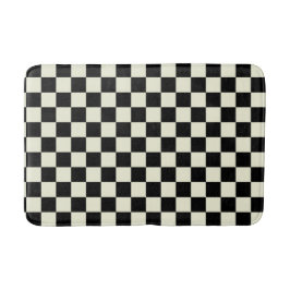 Beige with Black Square Pattern Badmat