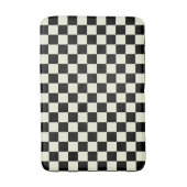 Beige with Black Square Pattern Badmat (Voorkant Verticaal)
