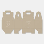 Beige witte abstracte rendieren moderne kerst bedankdoosjes (Ongevouwen)