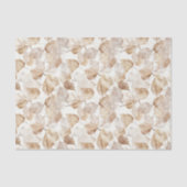 Beige Witte Bladeren Tissuepapier (Voorkant)