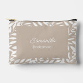 Beige witte bladeren Vrijgezellenfeest Etui (Voorkant)