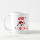 Beige & Witte Festive Kerstmis Klassieke Mok (Links)