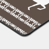 Beige & witte geometrische patroon & paarden bureaumat (Hoek)