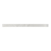 Beige & Witte Glitterende Quatrefoil Patroon Satijnen Lint (Voorkant)