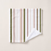 Beige witte groene neutrale badkamer aan de kust bad handdoek (Wasdoekje)