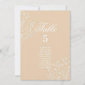 Beige Witte Hoek Floral Boho Zitkaarten Kaart (Voorkant)