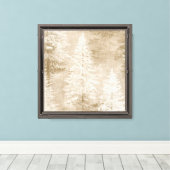 Beige Witte Kerstbomen Canvas Afdruk (Insitu (Houten vloer))