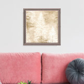 Beige Witte Kerstbomen Canvas Afdruk (Insitu (Woonkamer))