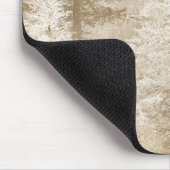 Beige Witte Kerstbomen Muismat (Hoek)