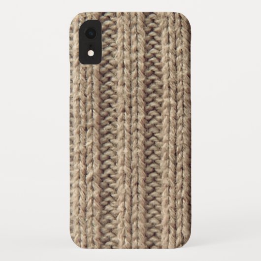 Beige woljumper, effect Case-Mate iPhone case (Achterkant)