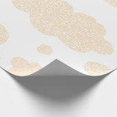 beige wolken op witte achtergrond cadeaupapier (Hoek)