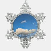 Beige wolken tin sneeuwvlok ornament (Voorkant)