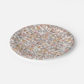 beige woman fun breast papieren bordje (Gekanteld)