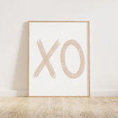 Beige XO Poster
