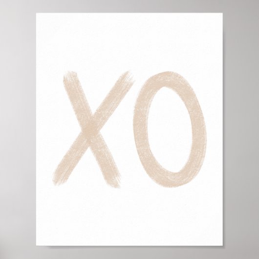 Beige XO Poster (Voorkant)