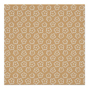 Beige Y2K Bold Wildflower Levendige Spring Art Perfect Poster