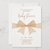 Beige zacht bruin boog baby shower kaart (Voorkant)