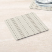 Beige zachte streep coasters kartonnen onderzetters (Schuin)