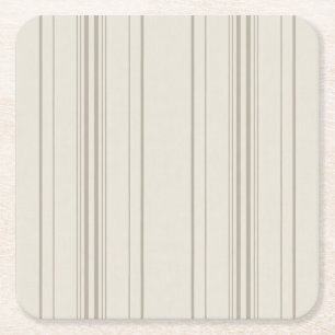 Beige zachte streep coasters kartonnen onderzetters