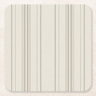 Beige zachte streep coasters kartonnen onderzetters