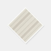 Beige zachte streep cocktail servetten (Hoek)