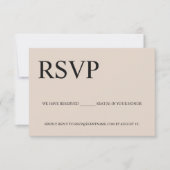 Beige Zakelijk evenement Logo Gereserveerde zitpla RSVP Kaartje (Voorkant)