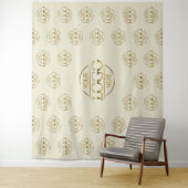 Beige Zakelijk Logo Step & Repeat Achtergrond Bann Wandkleed (In situ)